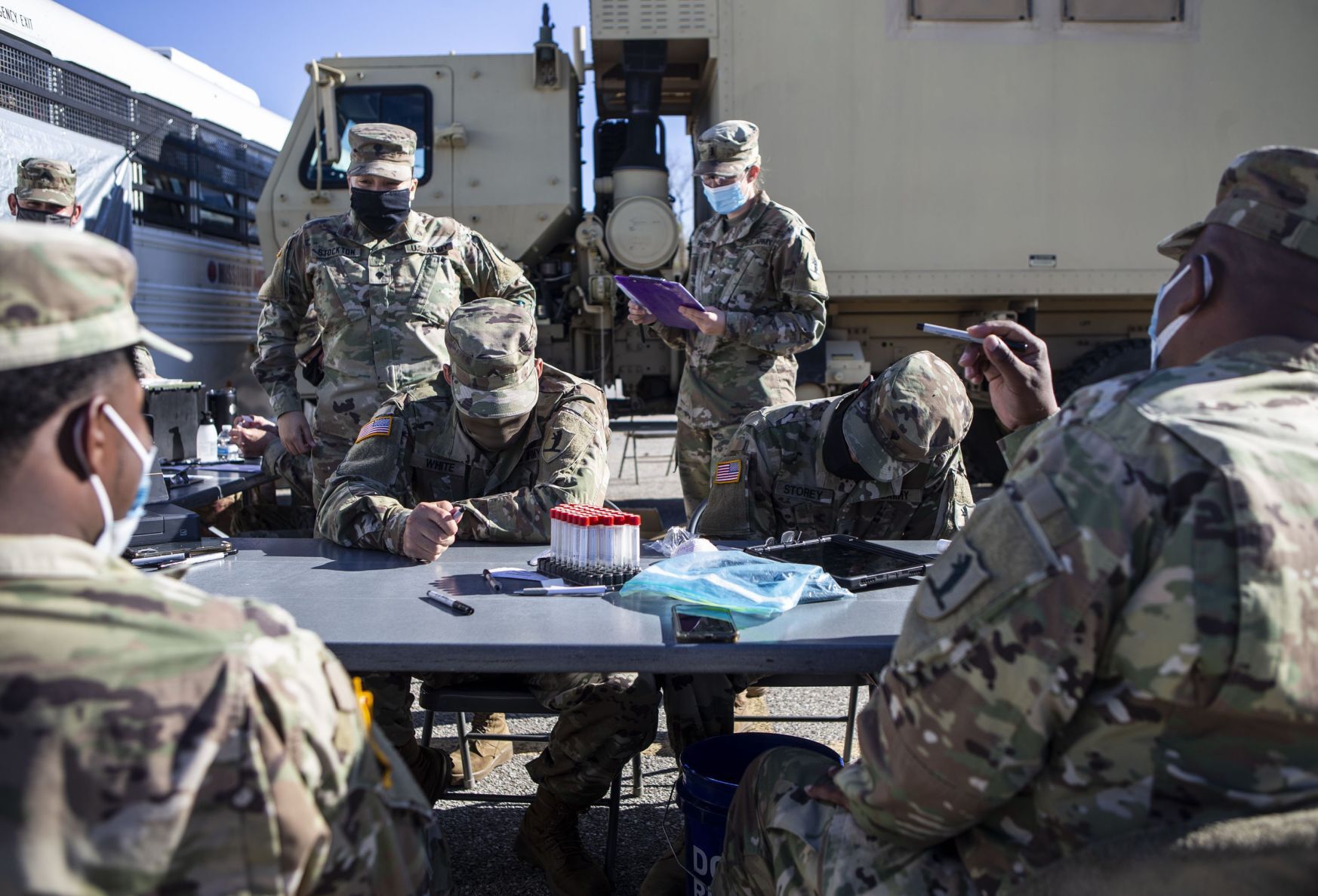 National Guard administers COVID-19 tests in St. Charles